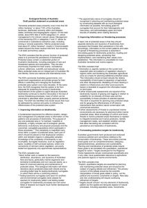 Ecological Society of Australia draft position paper