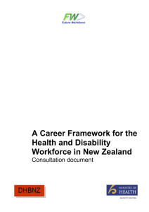 A Career Framework for the Health and Disability