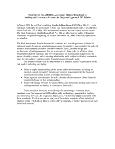 Overview of the ASB Risk Assessment Standards Indexed to