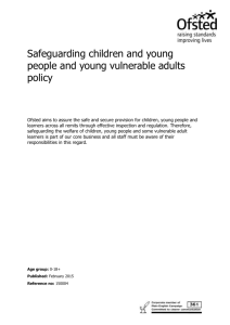 The definition of safeguarding – children and young people