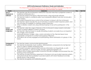 HCPS Activclassroom Proficiency Goals and Indicators