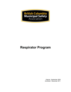 Respirator Program - BC Municipal Safety Association