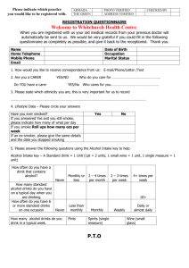 Adult Registration Questionnaire