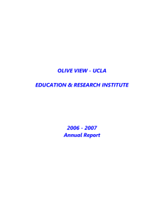 Annual Report - Olive View-UCLA Education and Research Institute