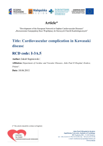 Cardiovascular complication in Kawasaki disease