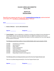 COLLEGE CURRICULUM COMMITTEE July 11, 2012 Agenda and