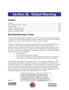 Section 20. Global Warming
