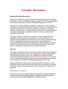 Scientific & Academic Misconduct