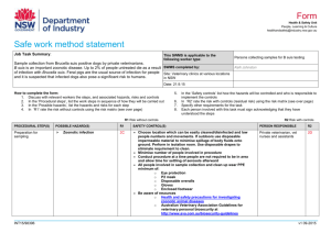 Safe work method statement - NSW Department of Primary Industries