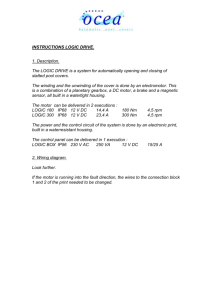 Procédure de réglage des arrêts automatiques type LOGIC