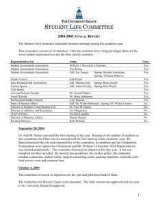 Student Life Committee