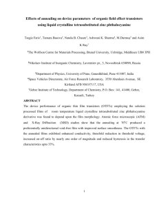 150nm thick spun films of peripherally tetrasubstituted zinc