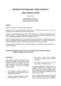 review of sutherland shire council`s light vehicle fleet