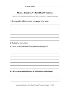 Facilitated Psychiatric Advance Directives (F-PAD)