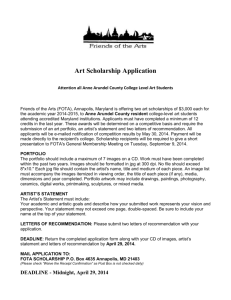 Art Scholarship Application