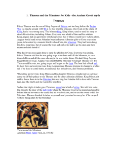 Theseus and the Minotaur for Kids