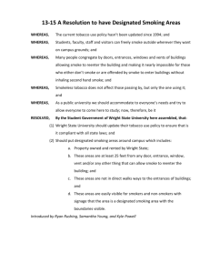 13-15: A Resolution to have Designated Smoking Areas