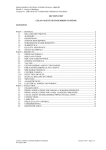 SECTION 13967 - CLEAN-AGENT EXTINGUISHING SYSTEMS