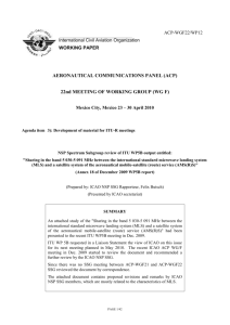 NSP Spectrum Subgroup review of ITU WP5B output entitled