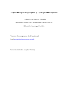 Analysis of Inorganic Polyphosphates by Capillary Gel Electrophoresis