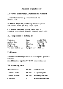 Revision of prehistory