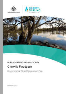 MURRAY–DARLING BASIN AUTHORITY Chowilla Floodplain