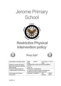 restrictive intervention policy 14
