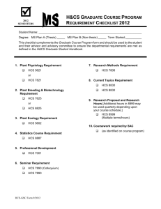 Grad Requirement Checklist
