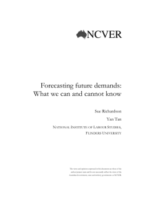 Forecasting future demands: What we can and cannot know