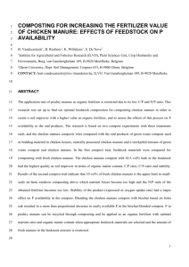 Composting for increasing the fertilizer value of chicken