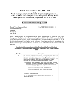 Waste Facility Permit