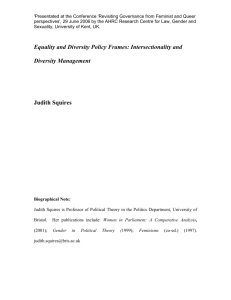 Equality and Diversity Policy Frames