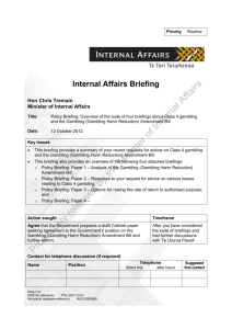 Briefing paper template - Department of Internal Affairs