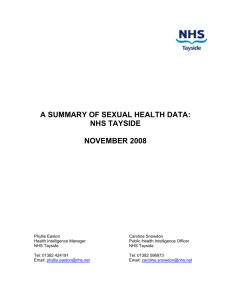 Source: ISD Online - the NHS Tayside Sexual Health and Wellbeing