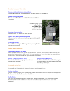Cemetery Resources • Web Links