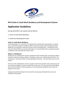 Application Guidelines NYCI Artist in Youth Work Residency and
