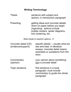 Writing Terminology