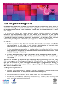 Tips for generalising skills