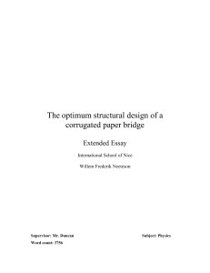 The optimum structural design of a paper bridge