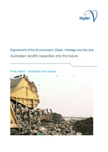 Australian landfill capacities into the future