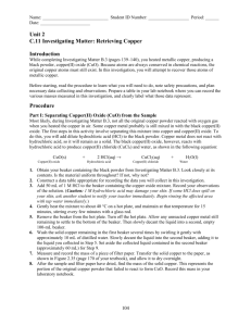 C.11 Investigating Matter: Retrieving Copper
