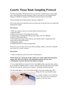 Genetic Tissue Bank Sampling Protocol