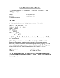 Widger BCHS 3304 Exam II Review-