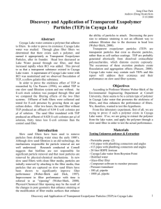 Discovery and Application of Transparent Exopolymer Particles (TEP)