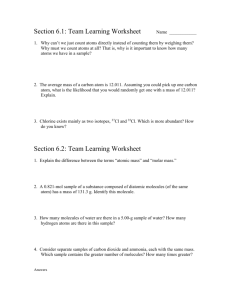 Team Learning Worksheet for 6.1 and 6.2