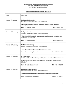External Seminar List – Winter Term 2013 - Intranet