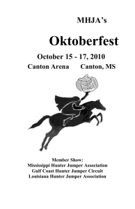 MHJA`s Oktoberfest October 15 - 17, 2010 Canton Arena Canton