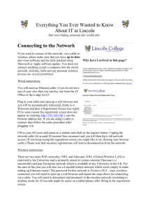 Connecting to the Network - Lincoln College