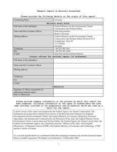 CBD Thematic Report on Mountain Ecosystems