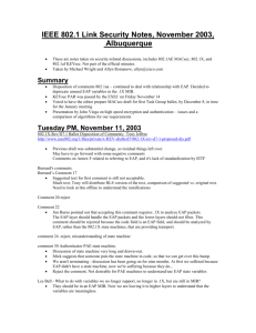 Thursday PM, November 13, 2003 - IEEE 802 LAN/MAN Standards